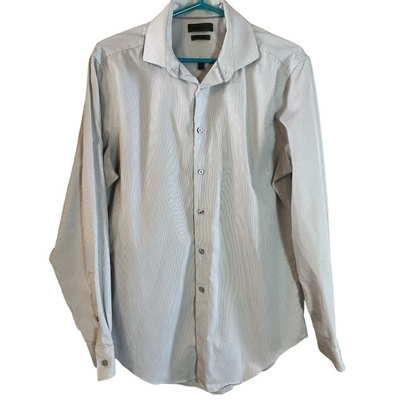 Calvin Klein Men’s Size 16 Collared Formal Button  Up Shirt Office CK Large Tops - Picture 4 of 5